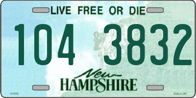 NH license plate 1043832