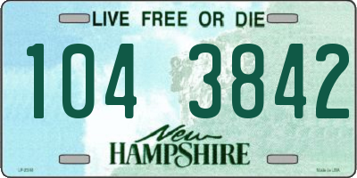 NH license plate 1043842