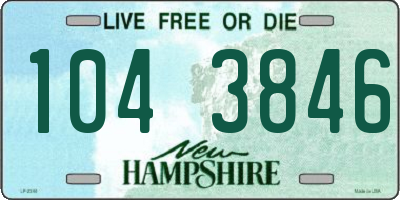 NH license plate 1043846
