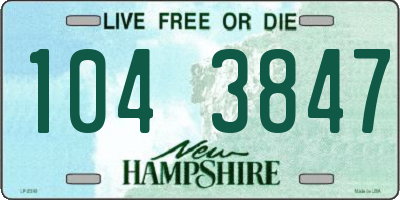 NH license plate 1043847