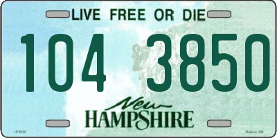 NH license plate 1043850