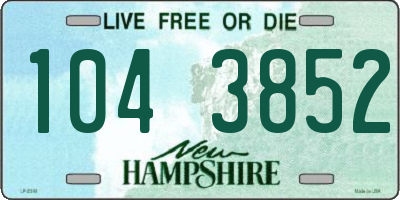 NH license plate 1043852