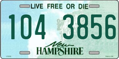 NH license plate 1043856