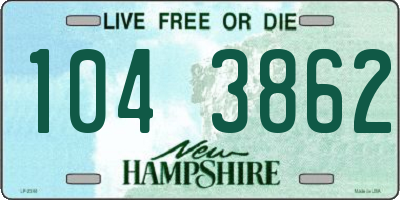 NH license plate 1043862