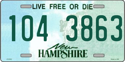 NH license plate 1043863