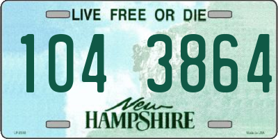 NH license plate 1043864