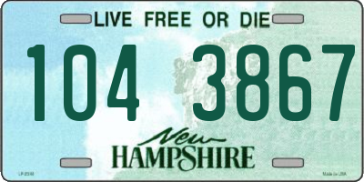 NH license plate 1043867