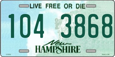 NH license plate 1043868