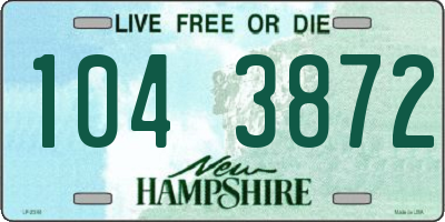 NH license plate 1043872