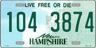 NH license plate 1043874