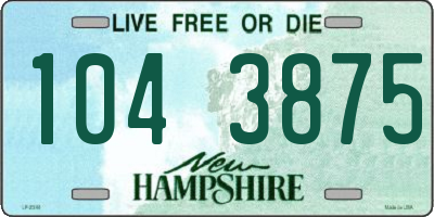 NH license plate 1043875