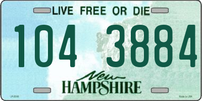 NH license plate 1043884