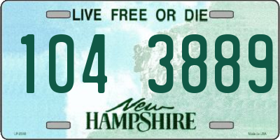 NH license plate 1043889