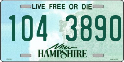 NH license plate 1043890