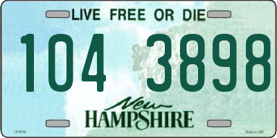 NH license plate 1043898