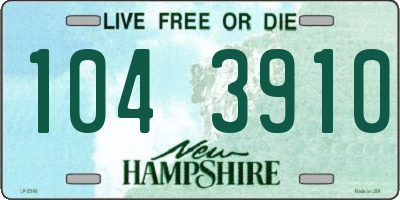 NH license plate 1043910