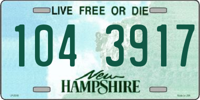 NH license plate 1043917