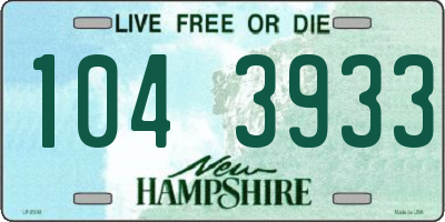 NH license plate 1043933