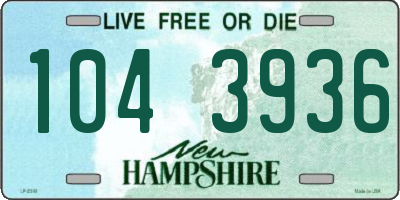NH license plate 1043936