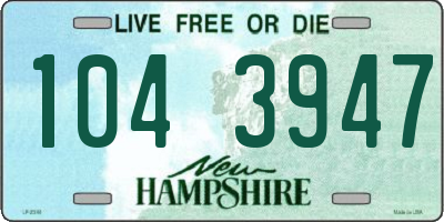 NH license plate 1043947
