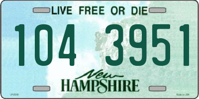 NH license plate 1043951