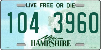 NH license plate 1043960