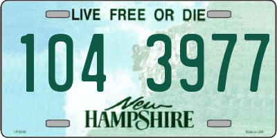 NH license plate 1043977