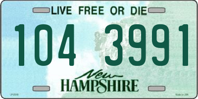 NH license plate 1043991