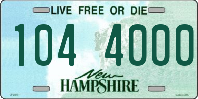 NH license plate 1044000