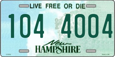 NH license plate 1044004