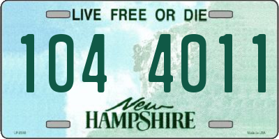 NH license plate 1044011