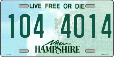 NH license plate 1044014
