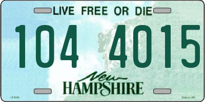 NH license plate 1044015