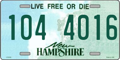 NH license plate 1044016
