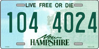 NH license plate 1044024
