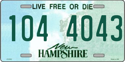 NH license plate 1044043