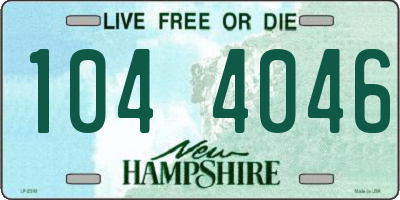 NH license plate 1044046