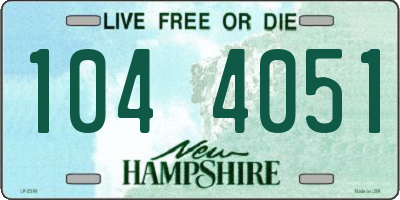 NH license plate 1044051