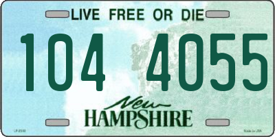 NH license plate 1044055