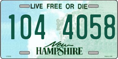 NH license plate 1044058