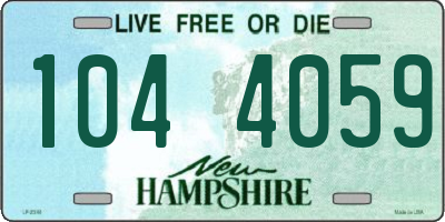 NH license plate 1044059