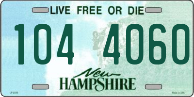 NH license plate 1044060