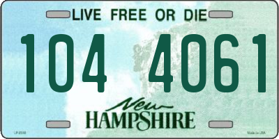 NH license plate 1044061