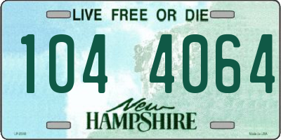 NH license plate 1044064