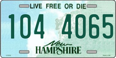 NH license plate 1044065