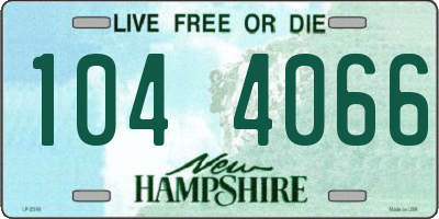 NH license plate 1044066