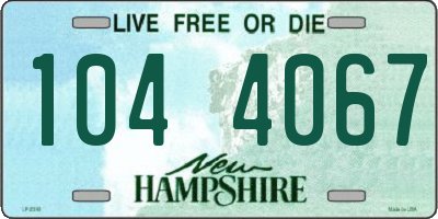 NH license plate 1044067