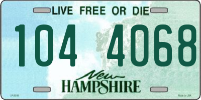 NH license plate 1044068