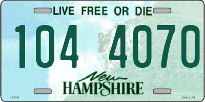 NH license plate 1044070