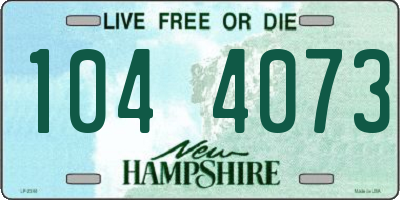NH license plate 1044073